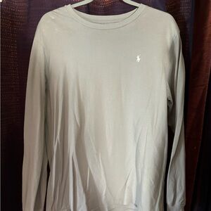 Ralph Lauren Long Sleeve Polo - Light Gray